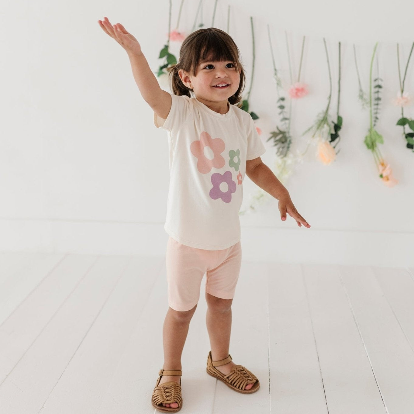 Girls Bamboo Viscose Short Sleeve Tee - Classic Kids Shirt | babysprouts