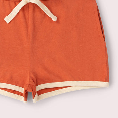 Little Green Radicals Organic Cotton Kids Shorts - Burnt Ochre