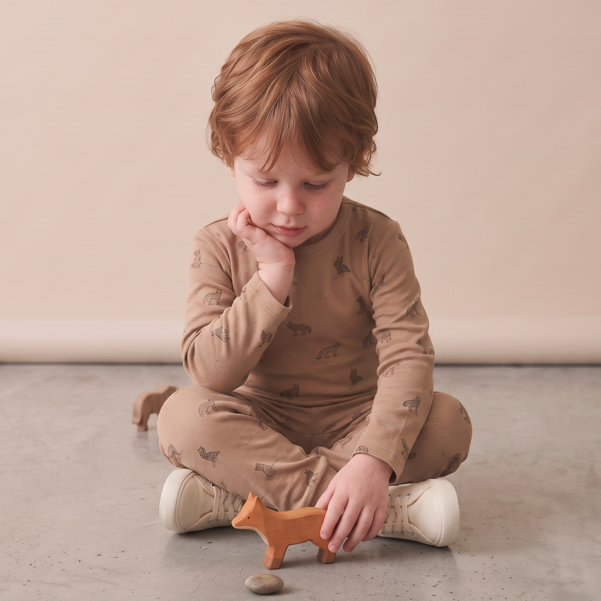 Organic Cotton Tee & Pants Set - Woodland Fox
