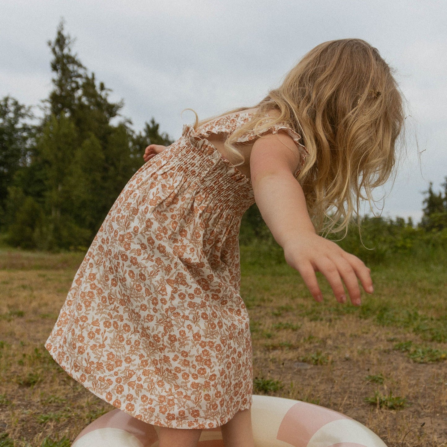 Organic Cotton Smocked Sundress - Sienna