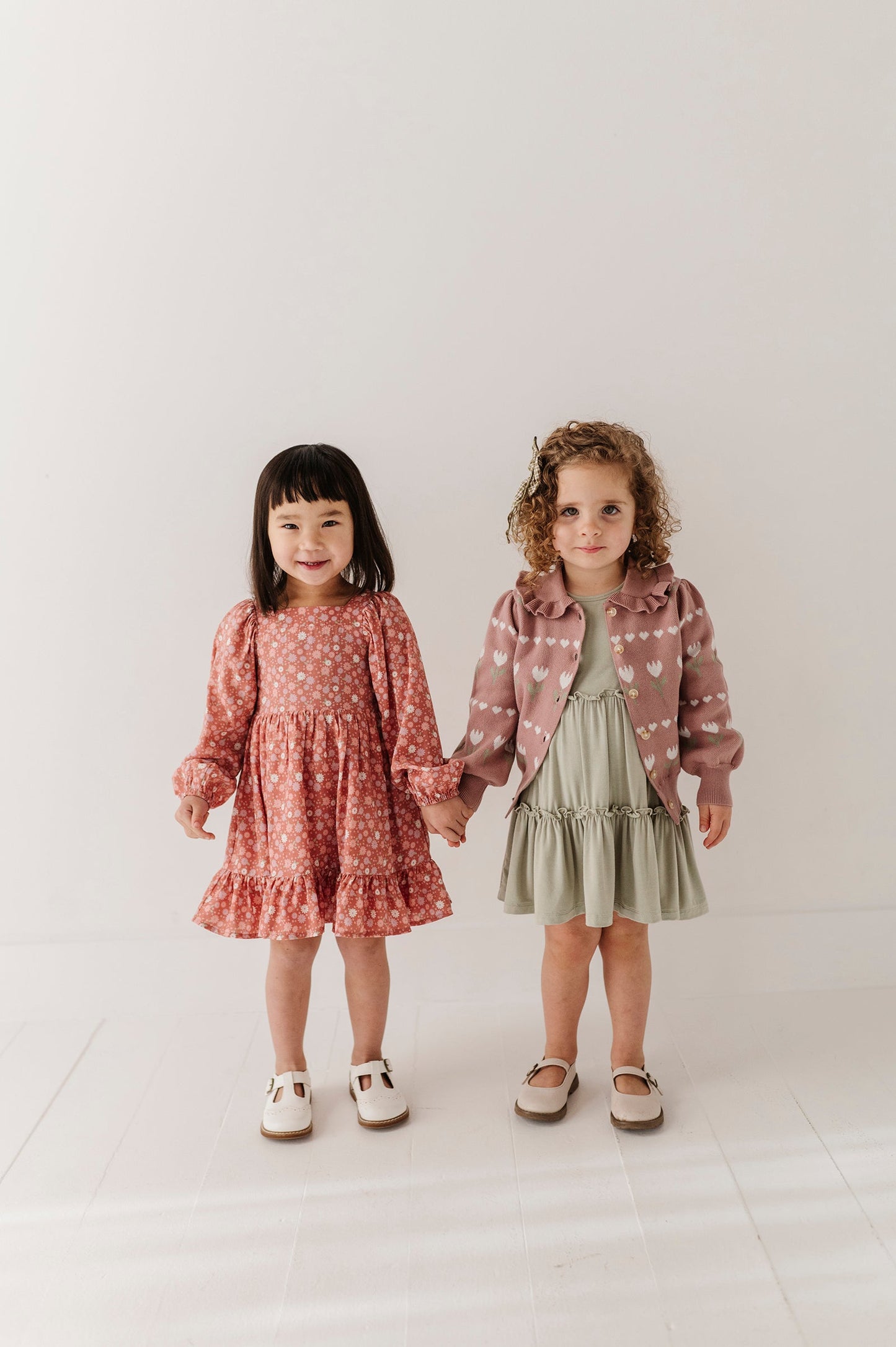 Viscose Long Sleeve Dress - Tiny Petals