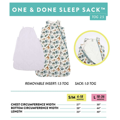 One & Done All-Season Sleep Sack - Safari Animals | Norani Baby