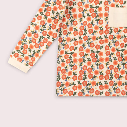 Little Green Radicals Organic Cotton T-Shirt & Jogger Playset - Pink, Petals