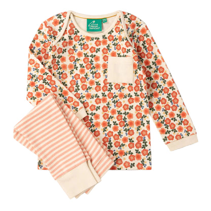 Little Green Radicals Organic Cotton T-Shirt & Jogger Playset - Pink, Petals