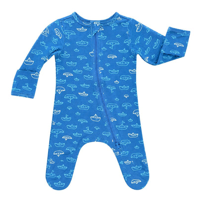 Modal Footie Pajamas- Nautical