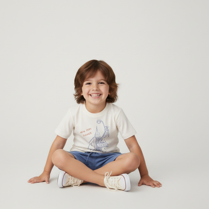Organic Cotton Graphic Tee & Shorts Set - New York