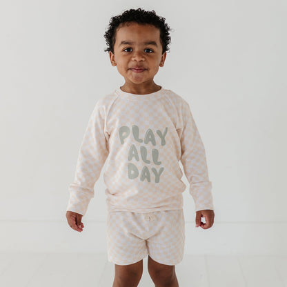 Boys Bamboo Terry Raglan Sweatshirt - Athletic Kids Top | babysprouts