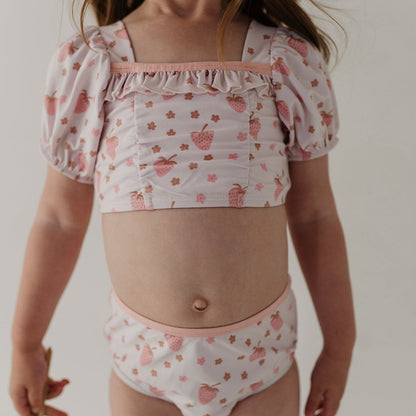 Recycled Polyester Puff Sleeve Two-Piece Swimsuit