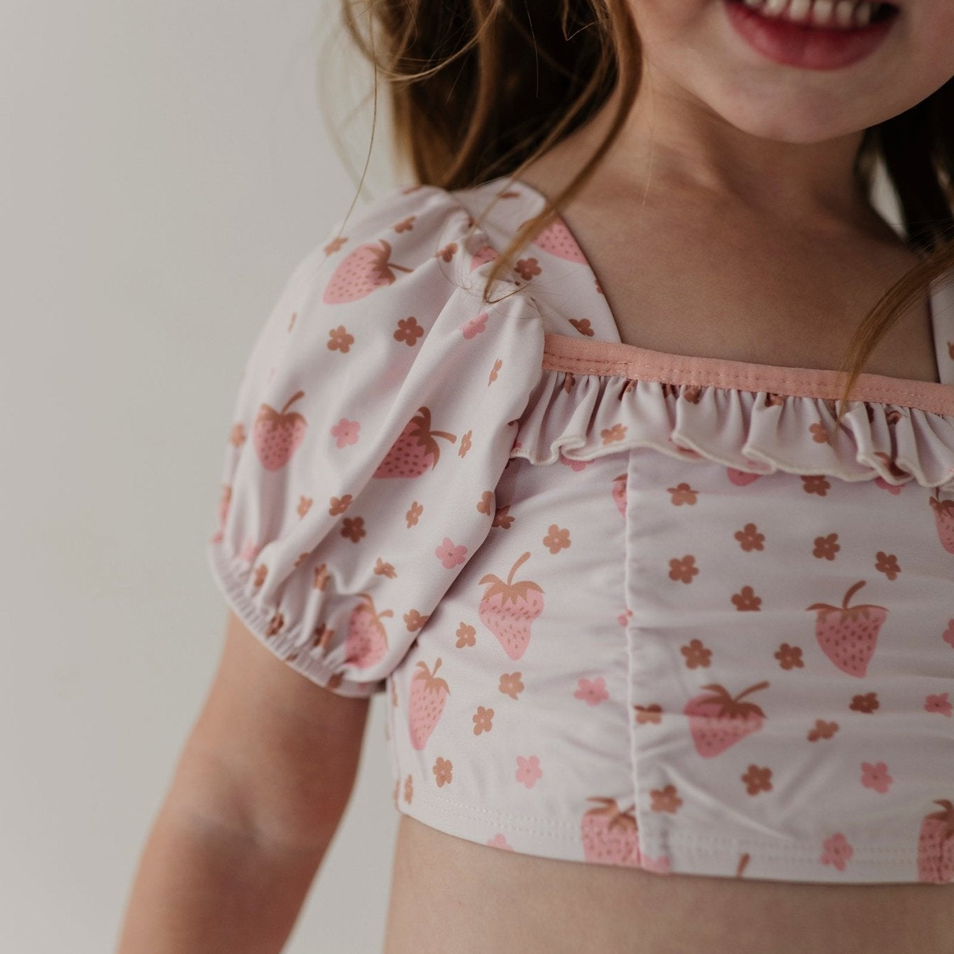 Recycled Polyester Puff Sleeve Two-Piece Swimsuit