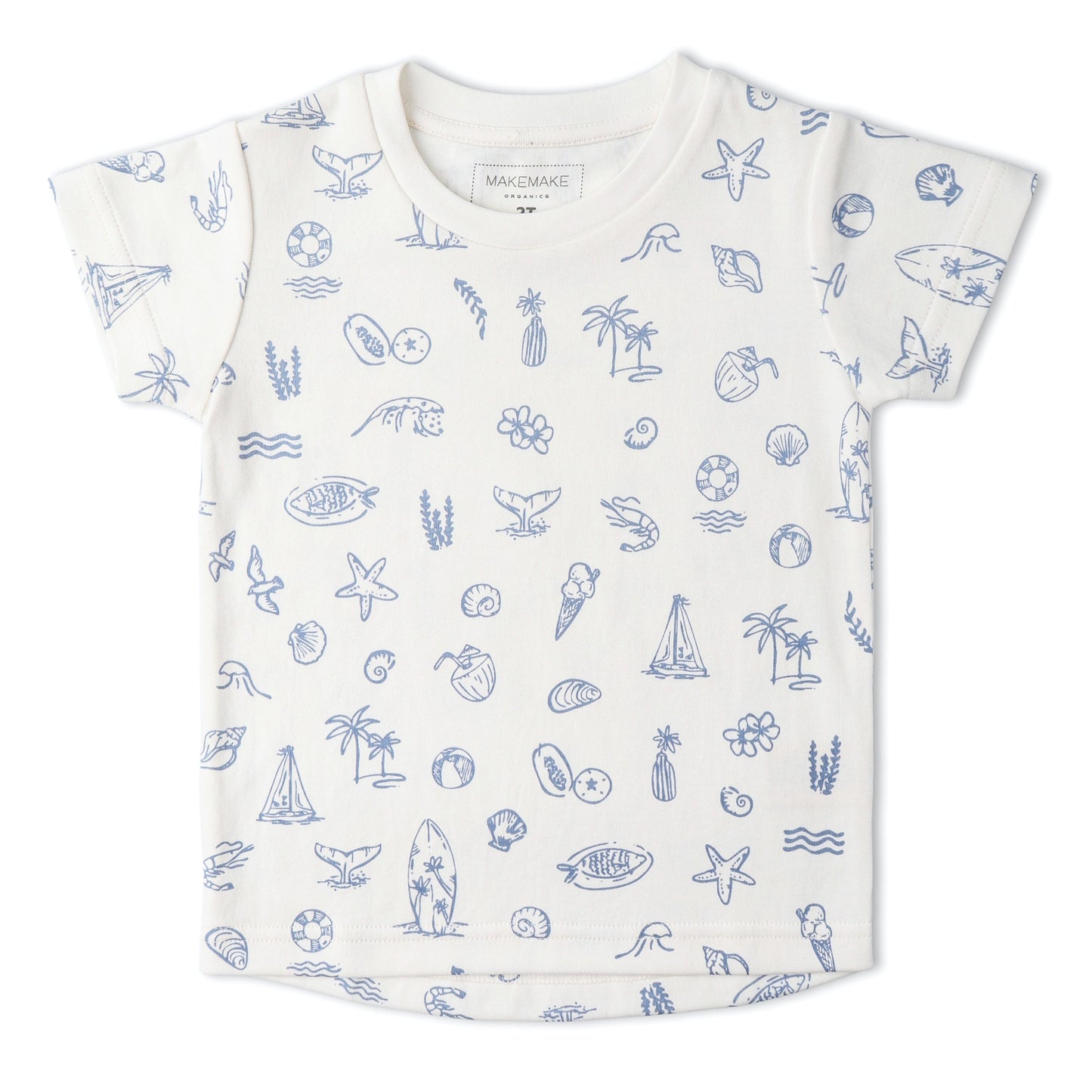 Organic Cotton Tee & Shorts Set - Coastal