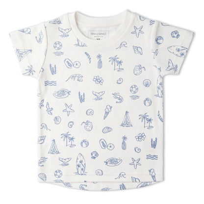 Organic Cotton Tee & Shorts Set - Coastal