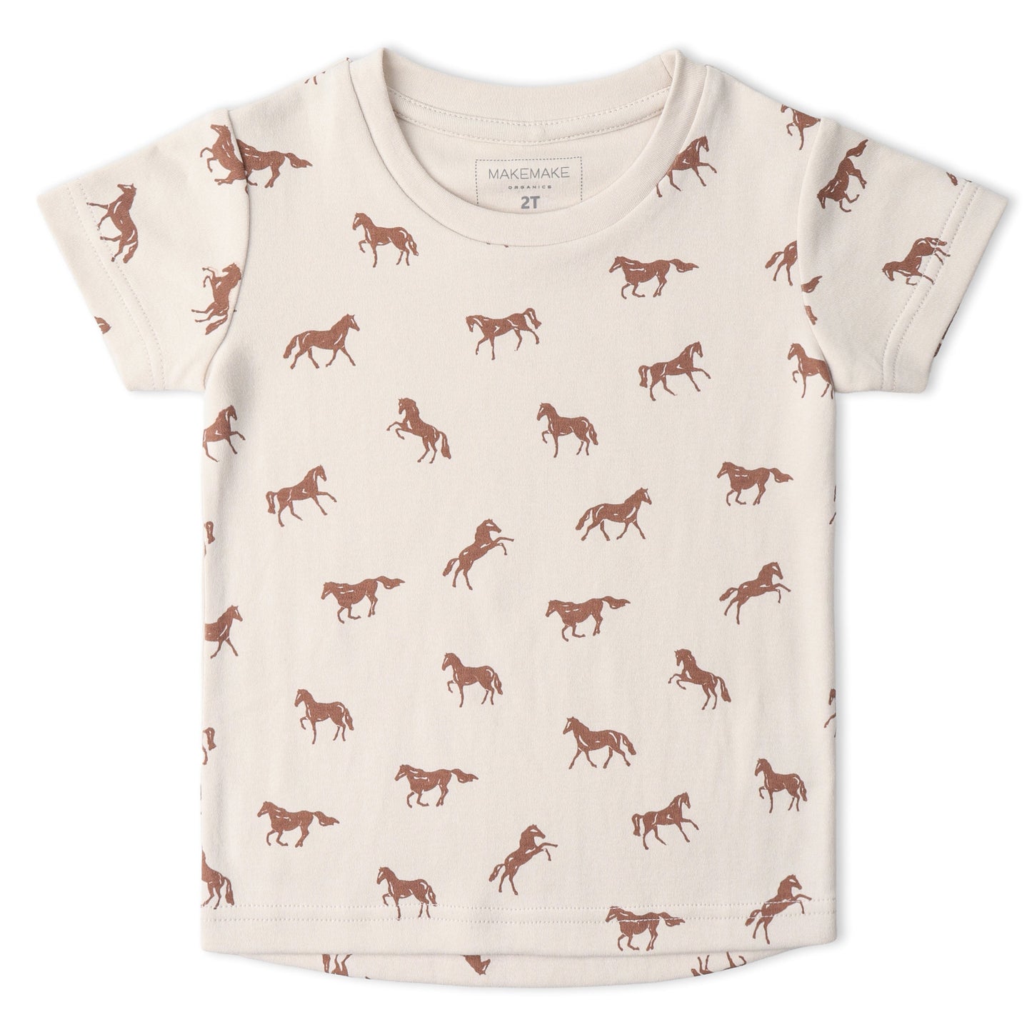 Organic Cotton Tee & Shorts Set - Horses