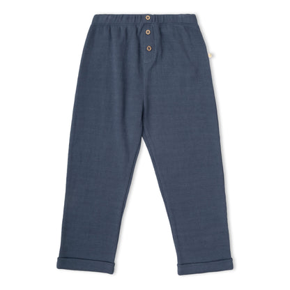 Organic Cotton Tee & Cuffed Pants Set - Midnight Check