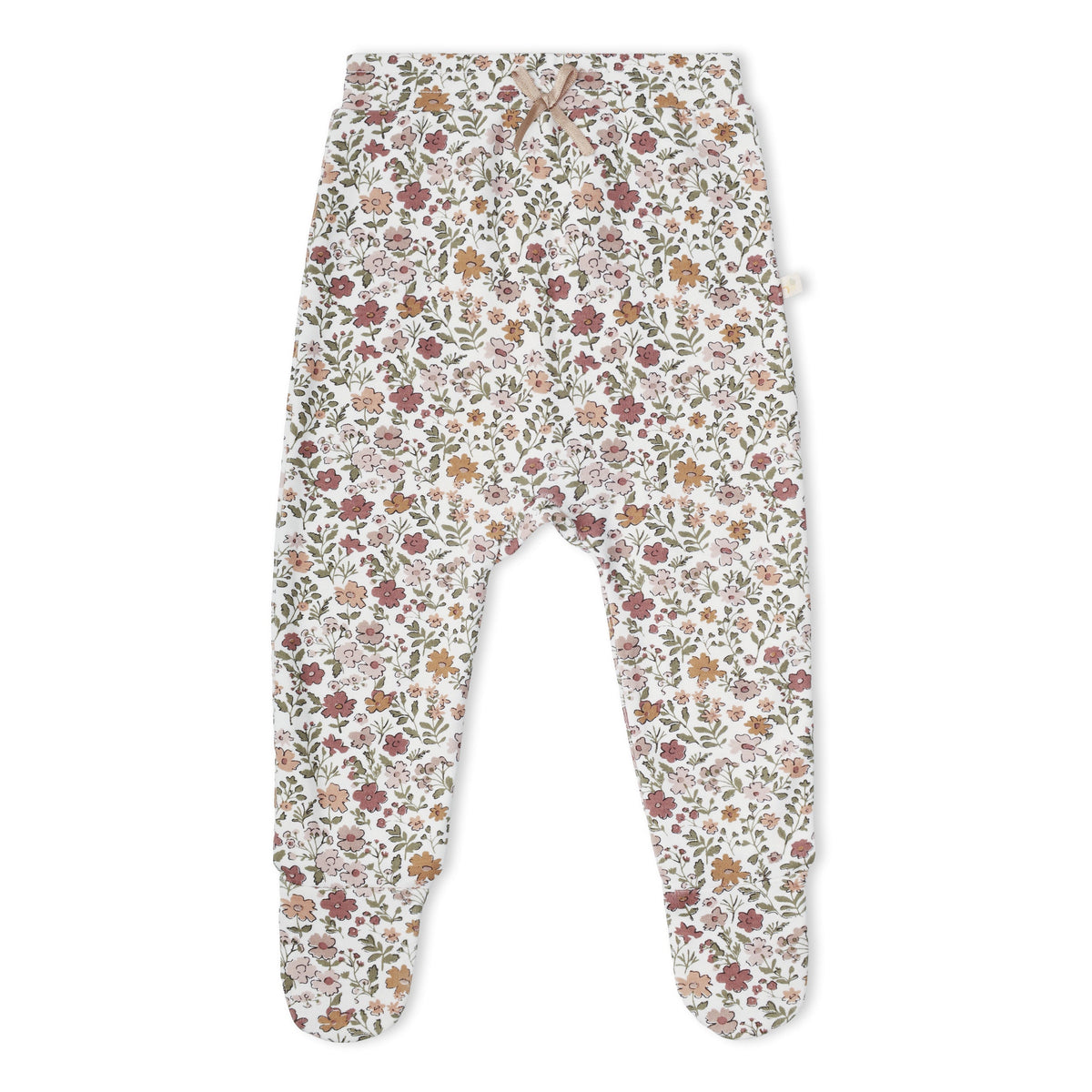 Organic Cotton Kimono Top & Footed Pants Set - Woodland Sprig