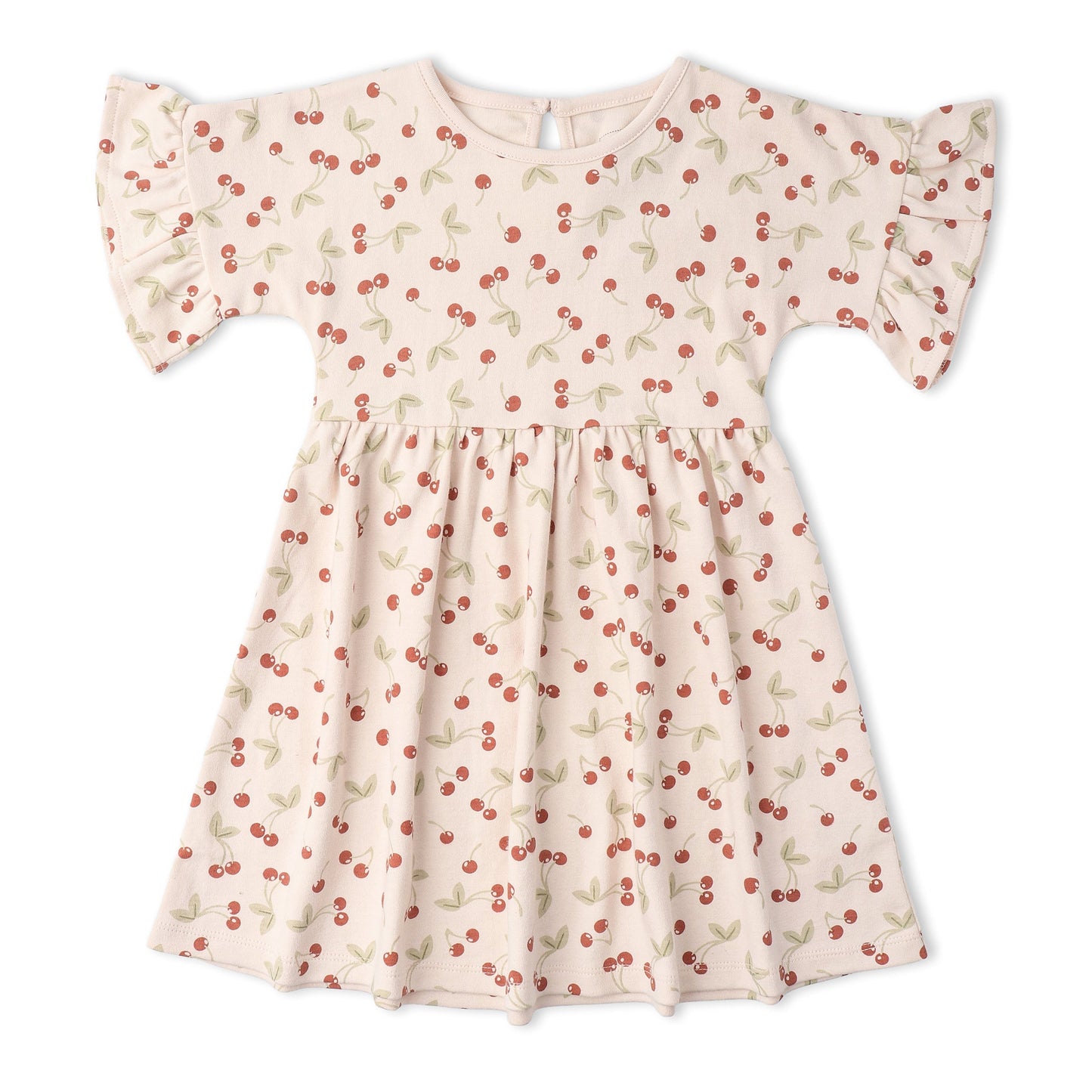 Organic Cotton Dolman Sleeve Dress - Cherry