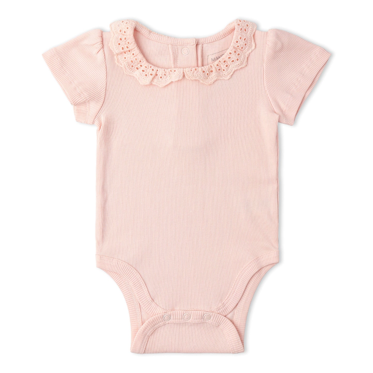 Organic Cotton Lace Collar Bodysuit & Leggings Set - Blush