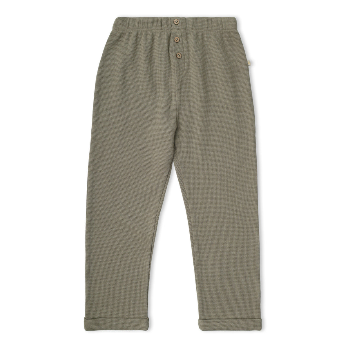 Organic Cotton Tee & Cuffed Pants Set - Olive Stripes