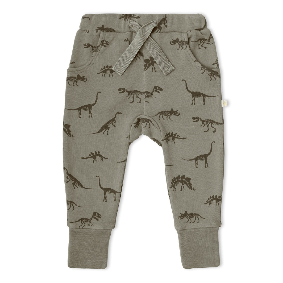 Organic Cotton Kimono Onesie & Pants Set - Dino