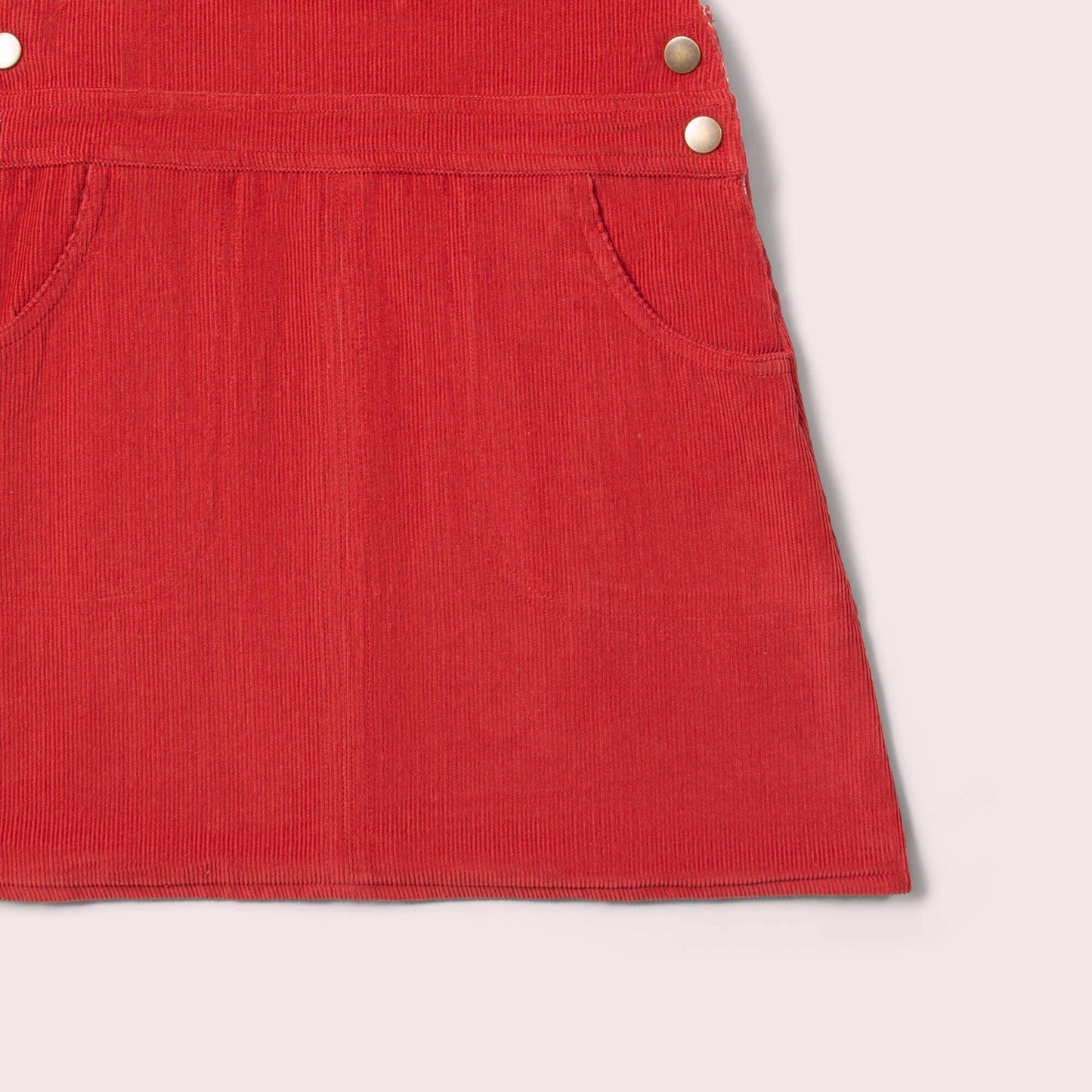 Little Green Radicals Organic Girls' Reversible Pinafore Dress- Holly Berry