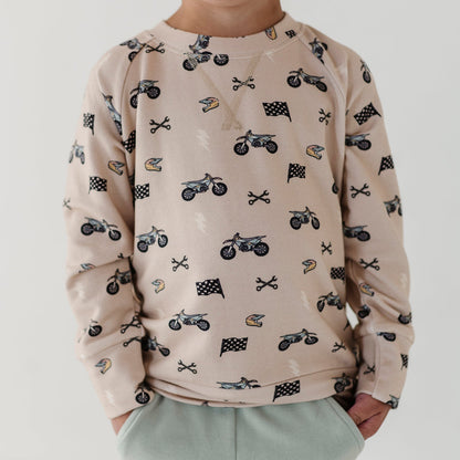 Boys Bamboo Terry Raglan Sweatshirt - Athletic Kids Top | babysprouts
