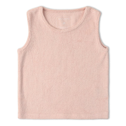 Organic Cotton Terry Sleeveless Tee & Shorts Set - Blush