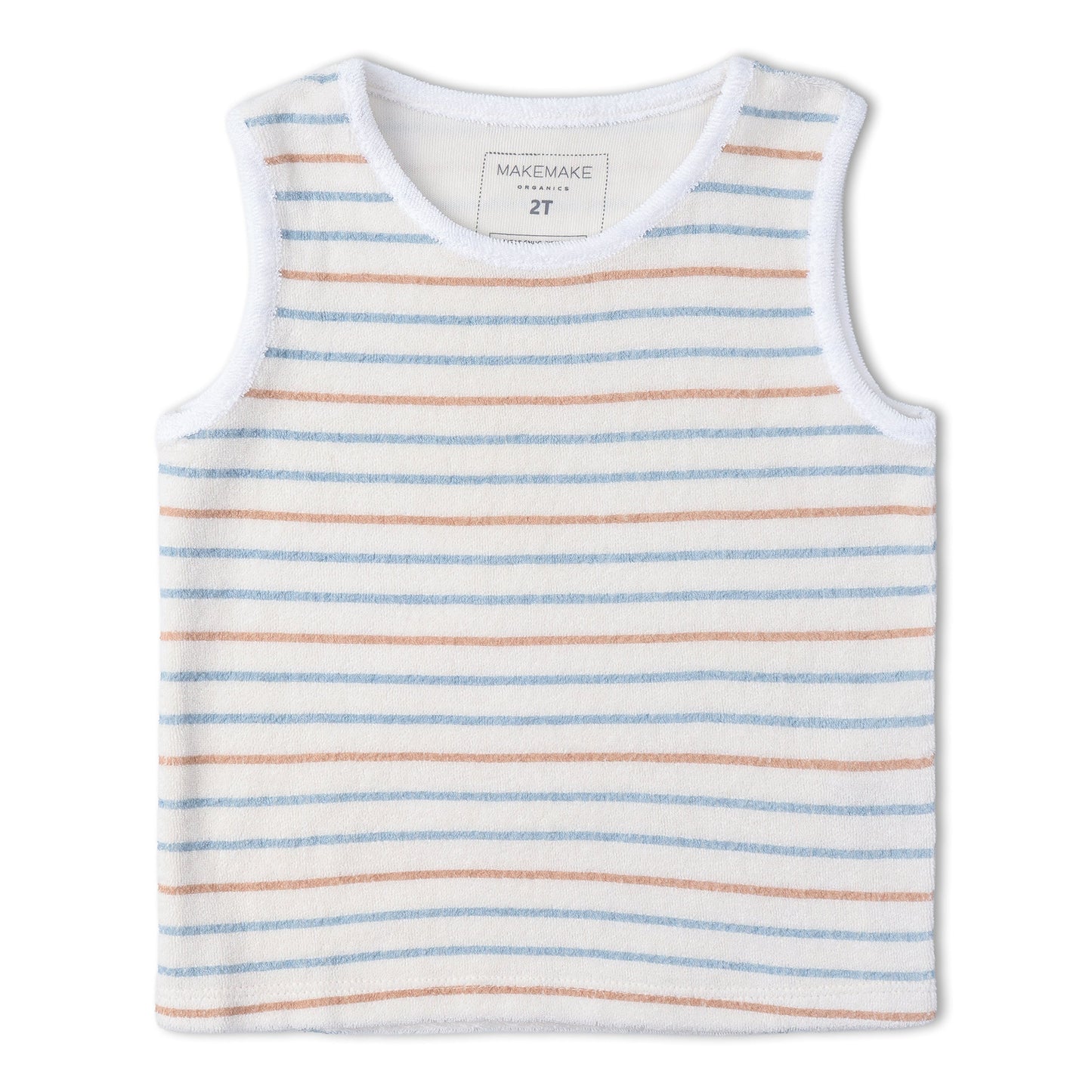 Organic Cotton Terry Sleeveless Tee & Shorts Set - Cabana Stripes