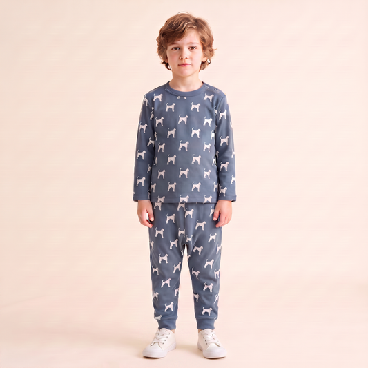 Organic Cotton Tee & Pants Set - Dog