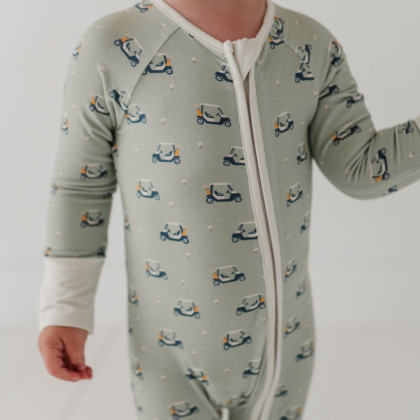 Baby Bamboo Viscose Long Sleeve Zip Romper with Footies | babysprouts