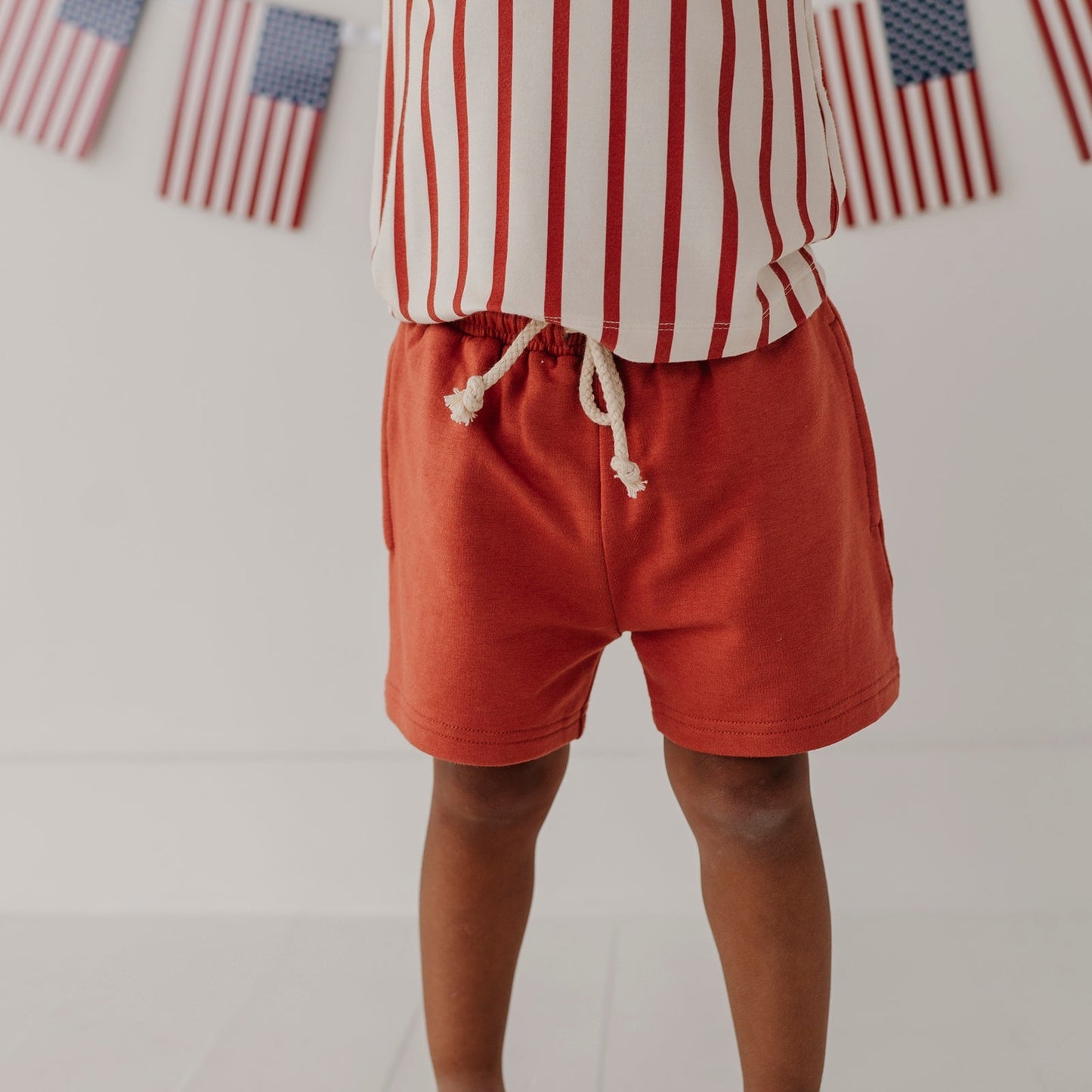 Bamboo Terry Everyday Shorts - Red