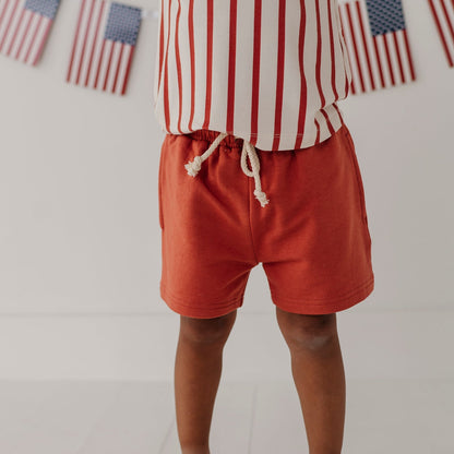 Bamboo Terry Everyday Shorts - Red
