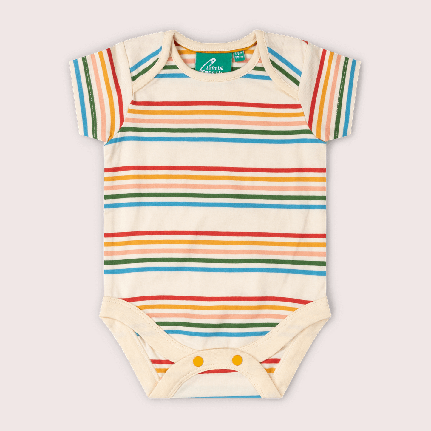 Organic Cotton Bodysuit 2 Pack - Vintage Rainbows | Little Green Radicals