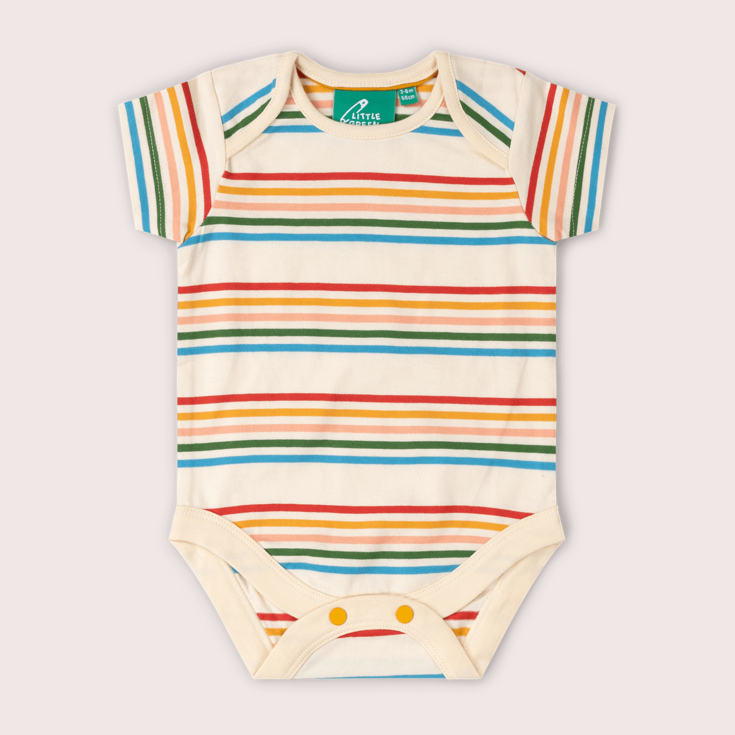 Organic Cotton Bodysuit 2 Pack - Vintage Rainbows | Little Green Radicals