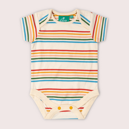 Organic Cotton Bodysuit 2 Pack - Vintage Rainbows | Little Green Radicals