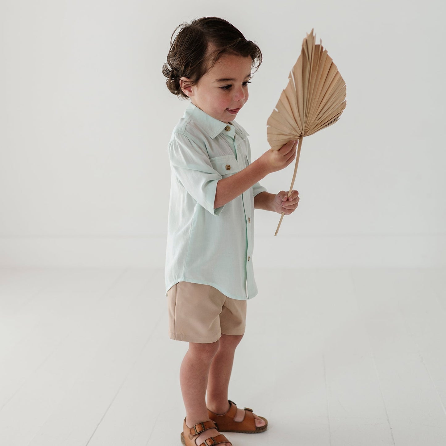 Boys Viscose Utility Shirt with Chest Pockets - Kids Button Up | babysprouts