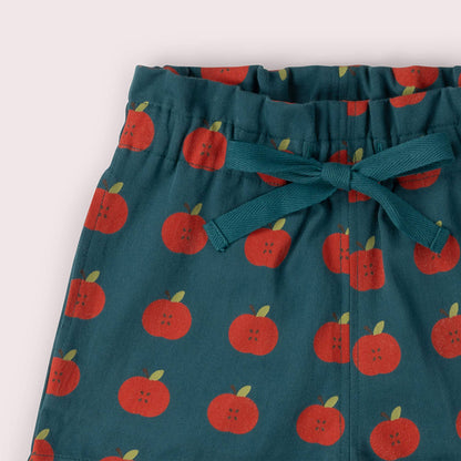 Organic Cotton Apple Print Kids Shorts | Little Green Radicals 