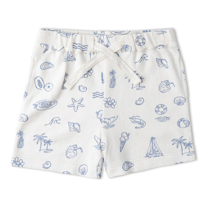 Organic Cotton Tee & Shorts Set - Coastal