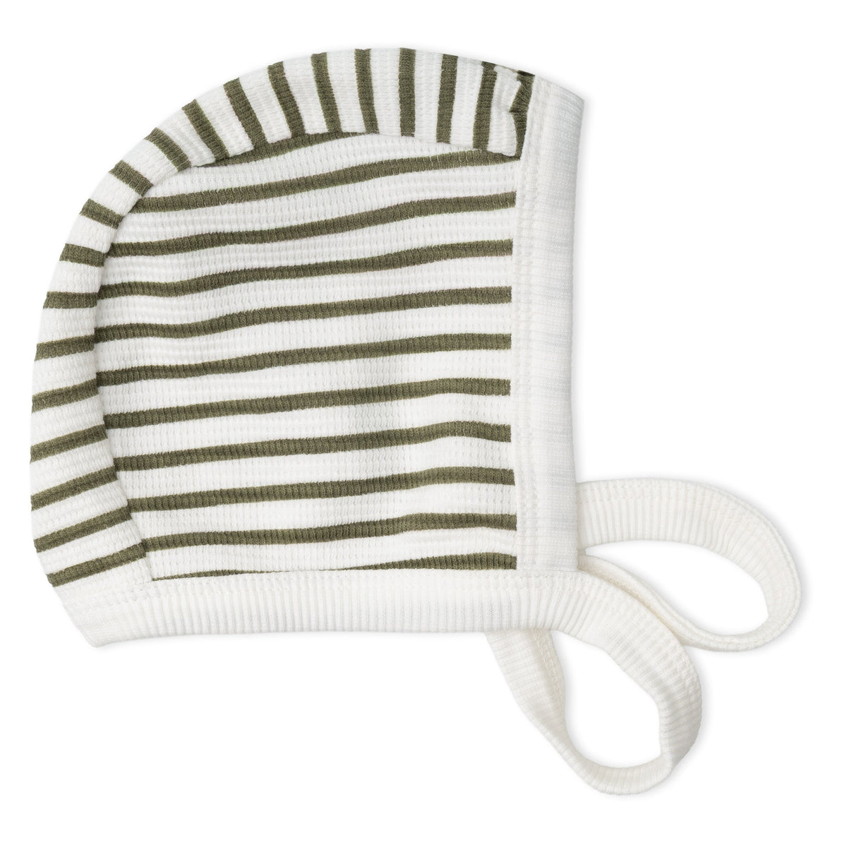 Organic Cotton Kimono Top & Footed Pants Set - Olive Stripes