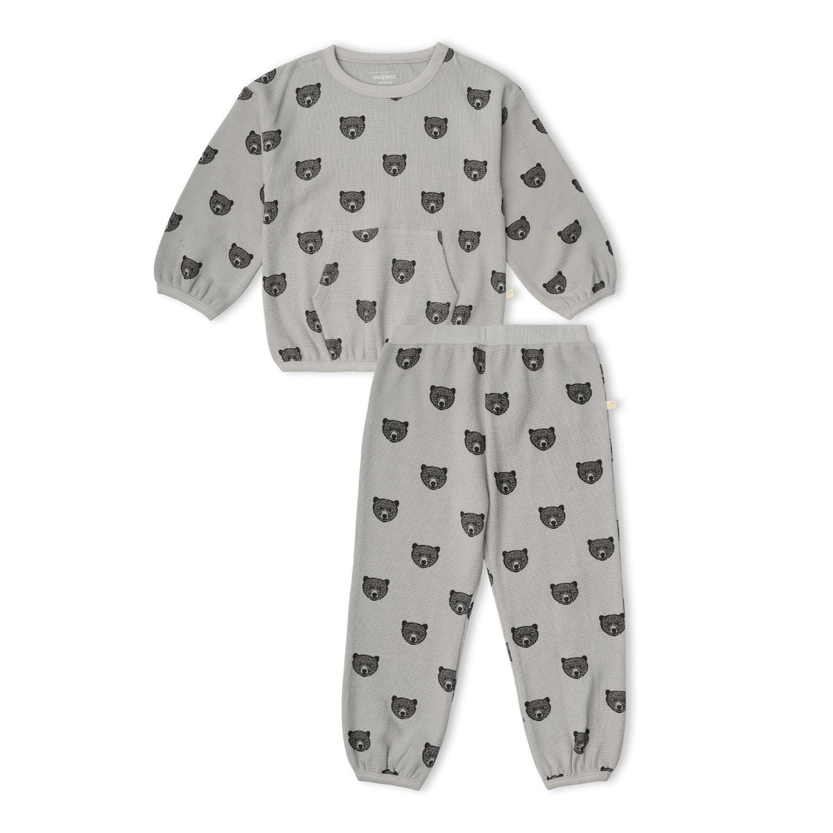 Organic Cotton Tee & Pant Slouch Set - Woodland Bear