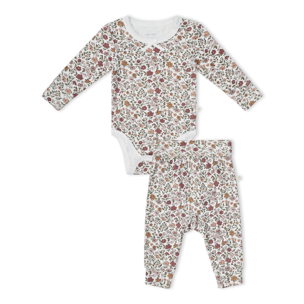 Organic Cotton Bodysuit & Pants Set - Woodland Sprig
