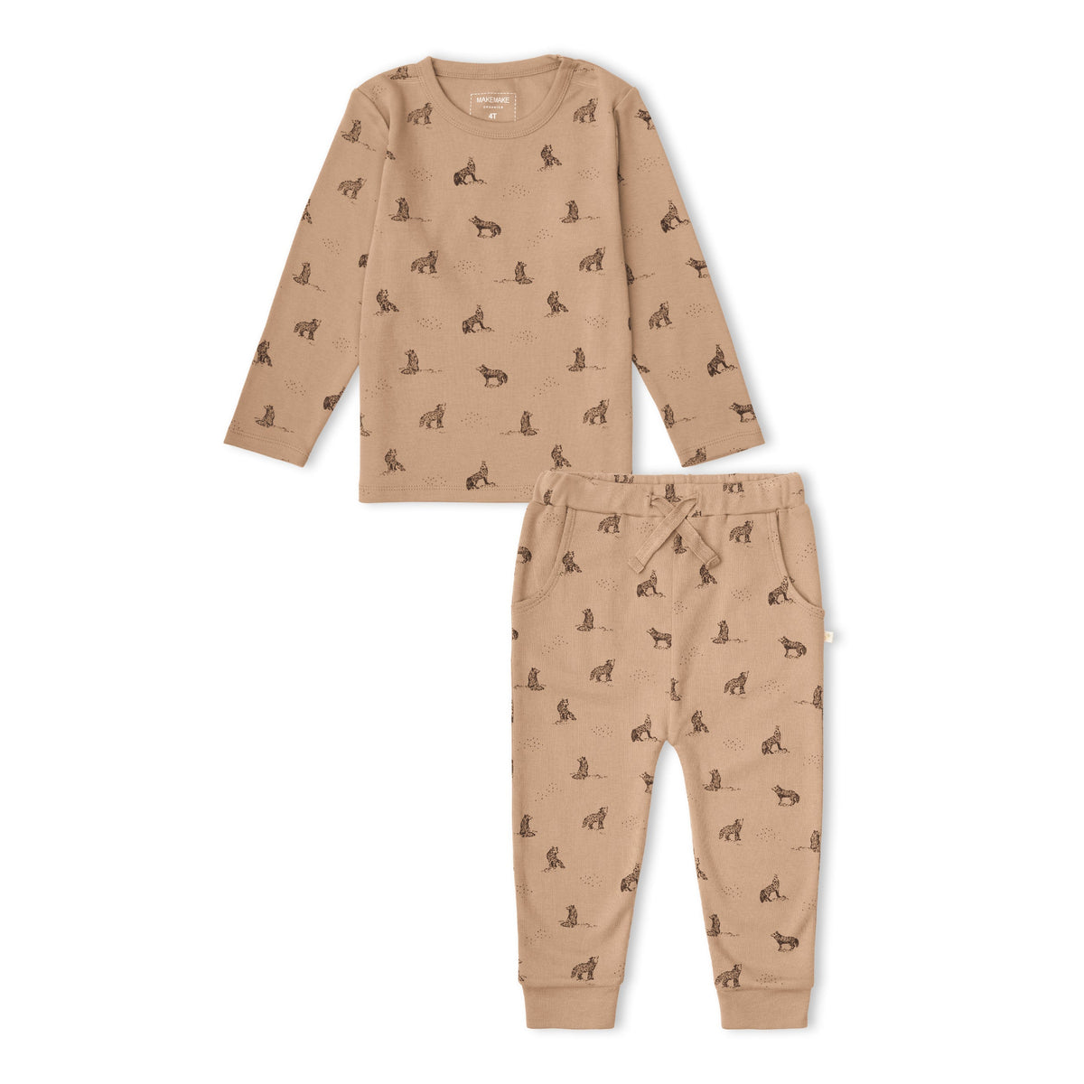 Organic Cotton Tee & Pants Set - Woodland Fox