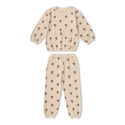 Organic Cotton Tee & Pant Slouch Set - Ballon Voyage