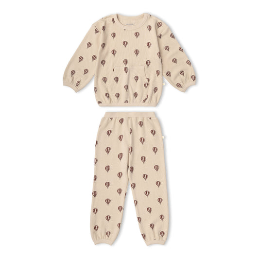 Organic Cotton Tee & Pant Slouch Set - Ballon Voyage