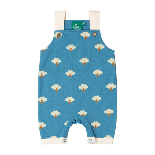 Organic Cotton Shortalls - Blue Clouds | Little Green Radicals