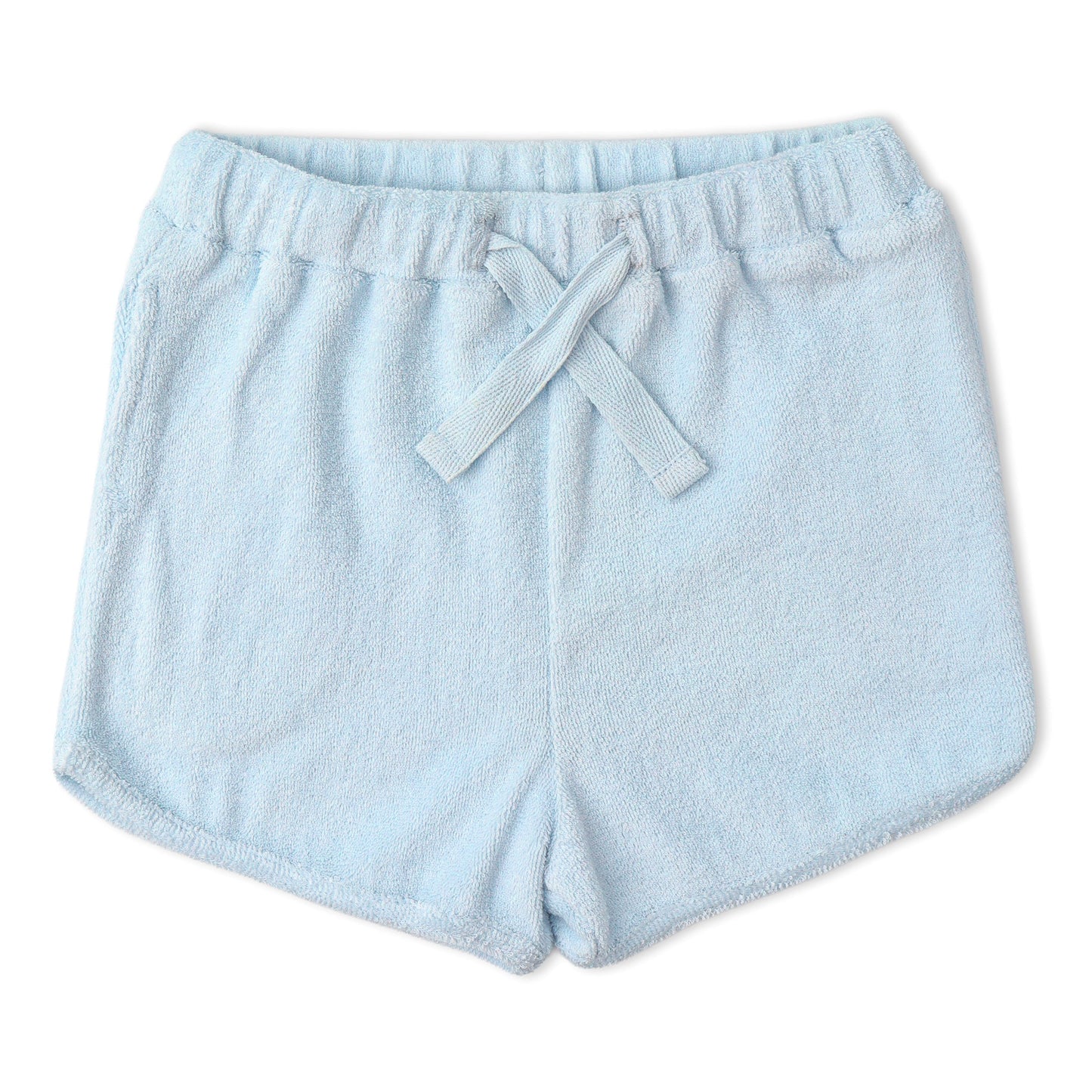 Organic Cotton Terry Sleeveless Tee & Shorts Set - Light Blue