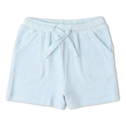 Organic Cotton Terry Tee & Shorts Set - Light Blue