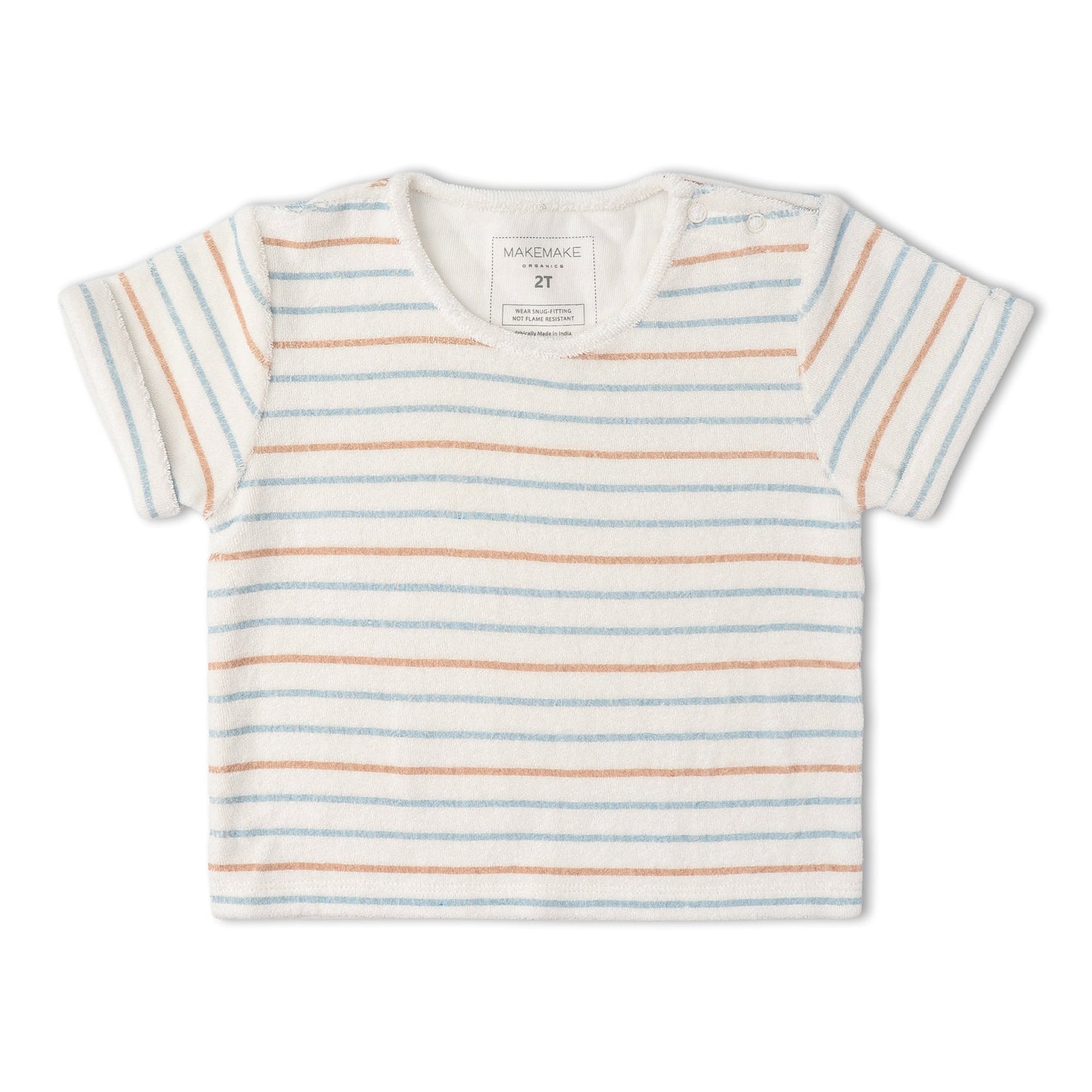 Organic Cotton Terry Tee & Shorts Set - Cabana Stripes