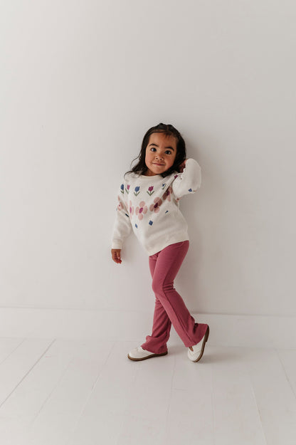 Bamboo Flare Pants - Mesa Rose