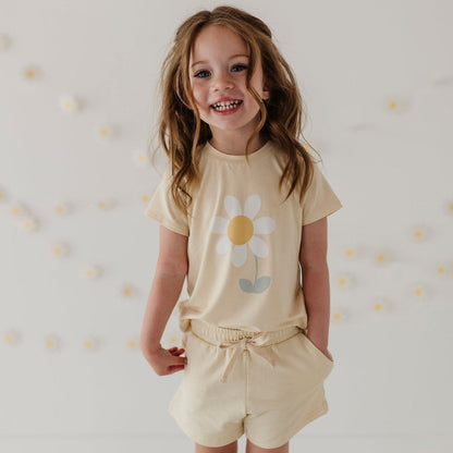 Girls Bamboo Viscose Short Sleeve Tee - Classic Kids Shirt | babysprouts