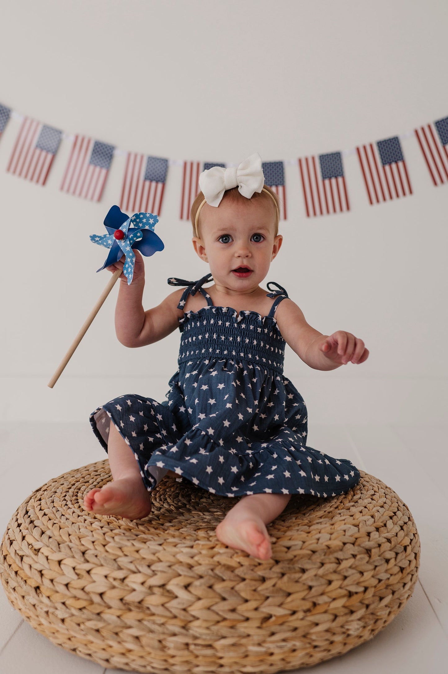 Cotton Tiered Mini Dress Set - American Stars