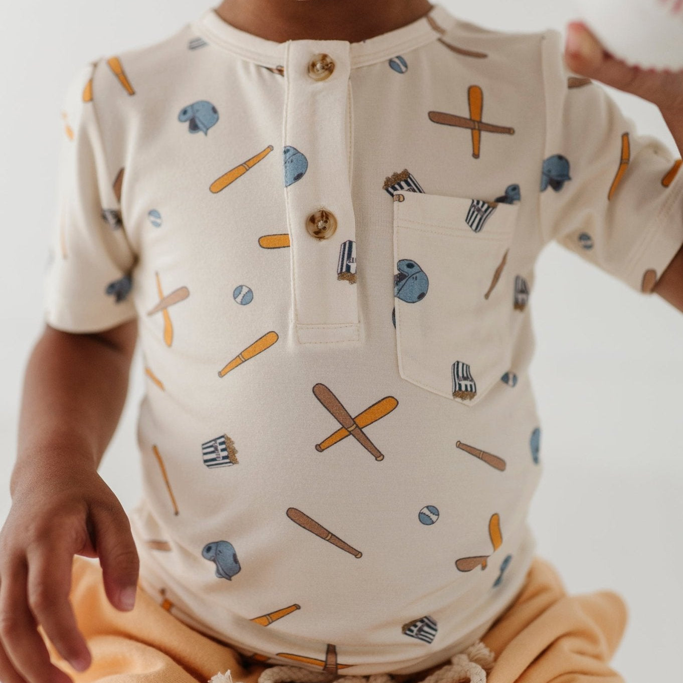 Bamboo Viscose Boys' Short Sleeve Henley Shirt | Babysprouts